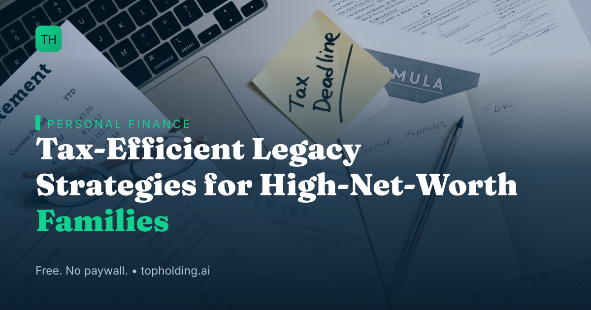 Tax-Efficient Legacy Strategies for High-Net-Worth Families