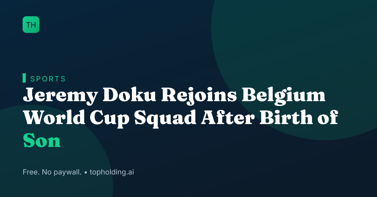 Jeremy Doku Rejoins Belgium World Cup Squad After Birth of Son