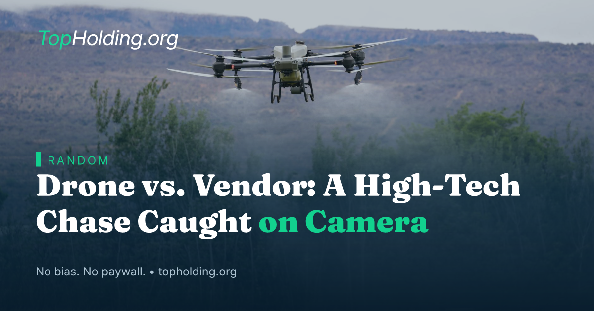 Drone vs. Vendor: A High-Tech Chase Caught on Camera
