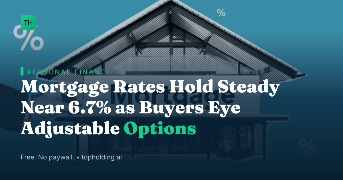 Mortgage Rates Hold Steady Near 6.7% as Buyers Eye Adjustable Options