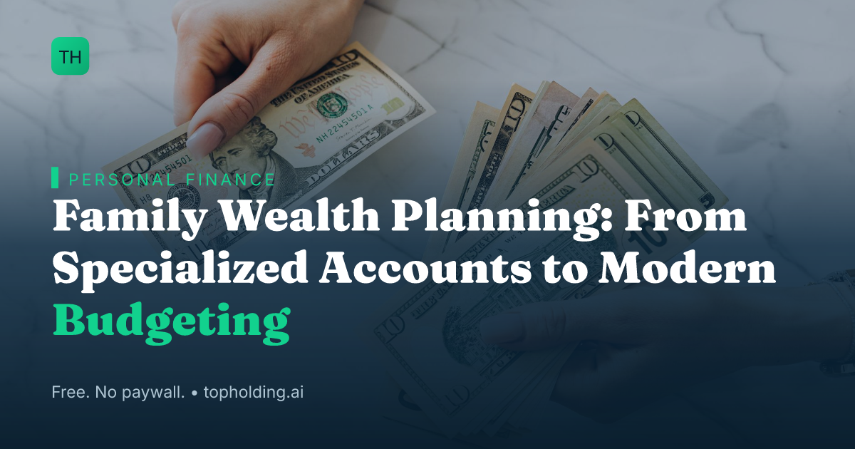 Family Wealth Planning: From Specialized Accounts to Modern Budgeting