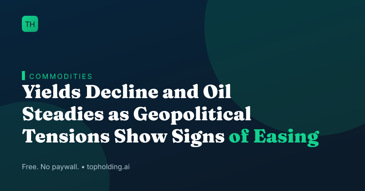 Yields Decline and Oil Steadies as Geopolitical Tensions Show Signs of Easing