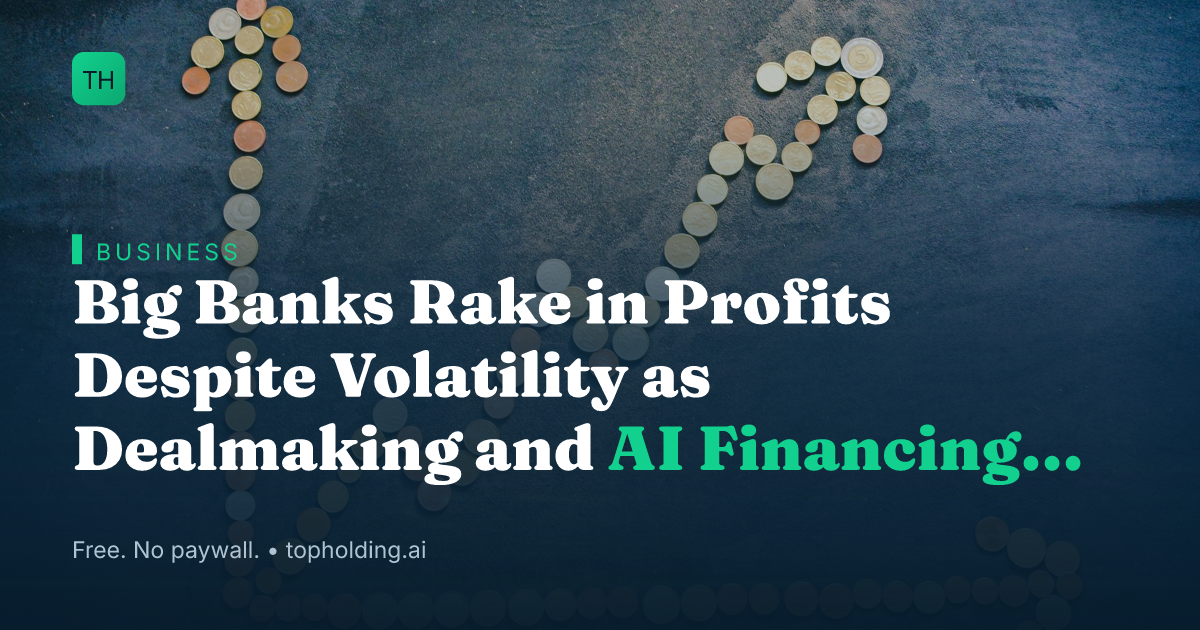 Big Banks Rake in Profits Despite Volatility as Dealmaking and AI Financing Surge