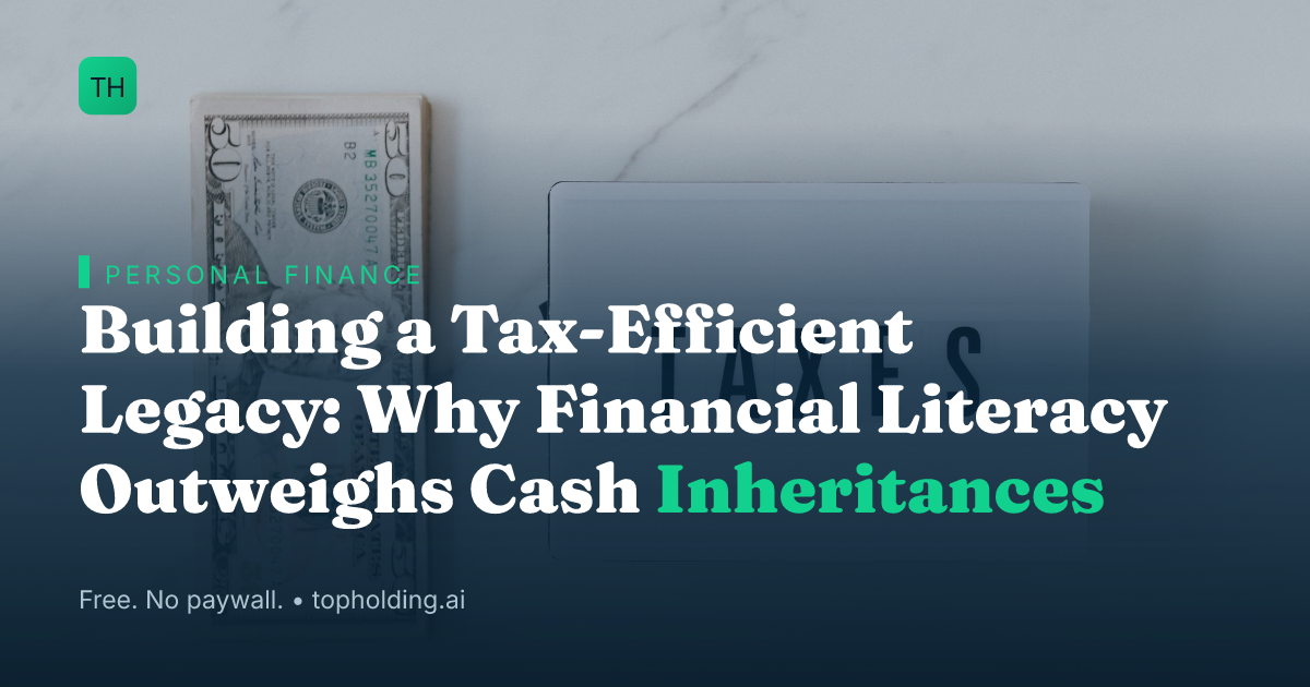 Building a Tax-Efficient Legacy: Why Financial Literacy Outweighs Cash Inheritances