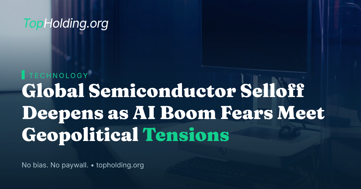 Global Semiconductor Selloff Deepens as AI Boom Fears Meet Geopolitical Tensions