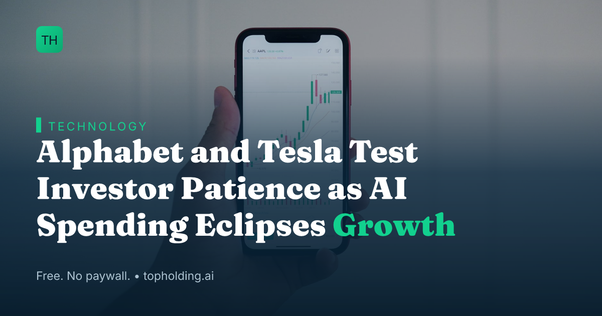 Alphabet and Tesla Test Investor Patience as AI Spending Eclipses Growth