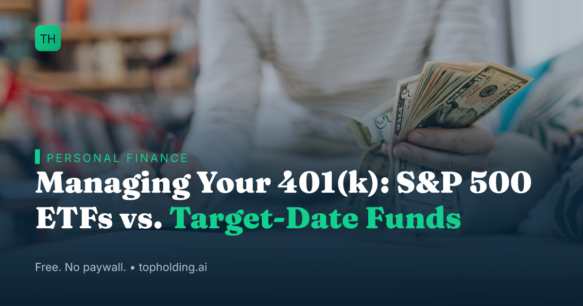 Managing Your 401(k): S&P 500 ETFs vs. Target-Date Funds
