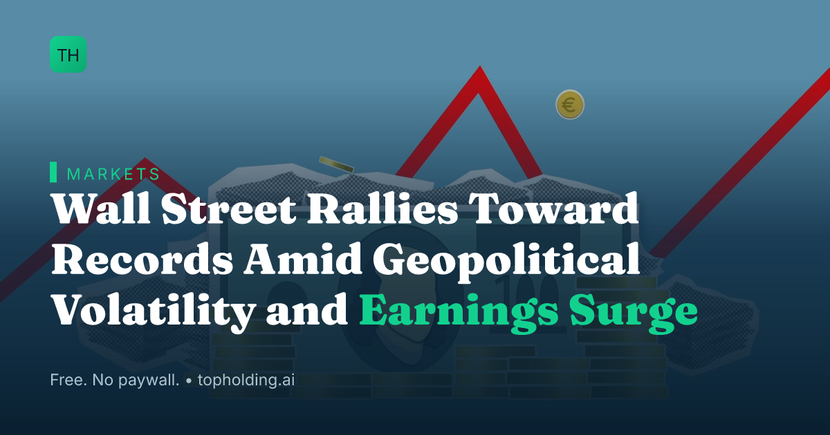 Wall Street Rallies Toward Records Amid Geopolitical Volatility and Earnings Surge