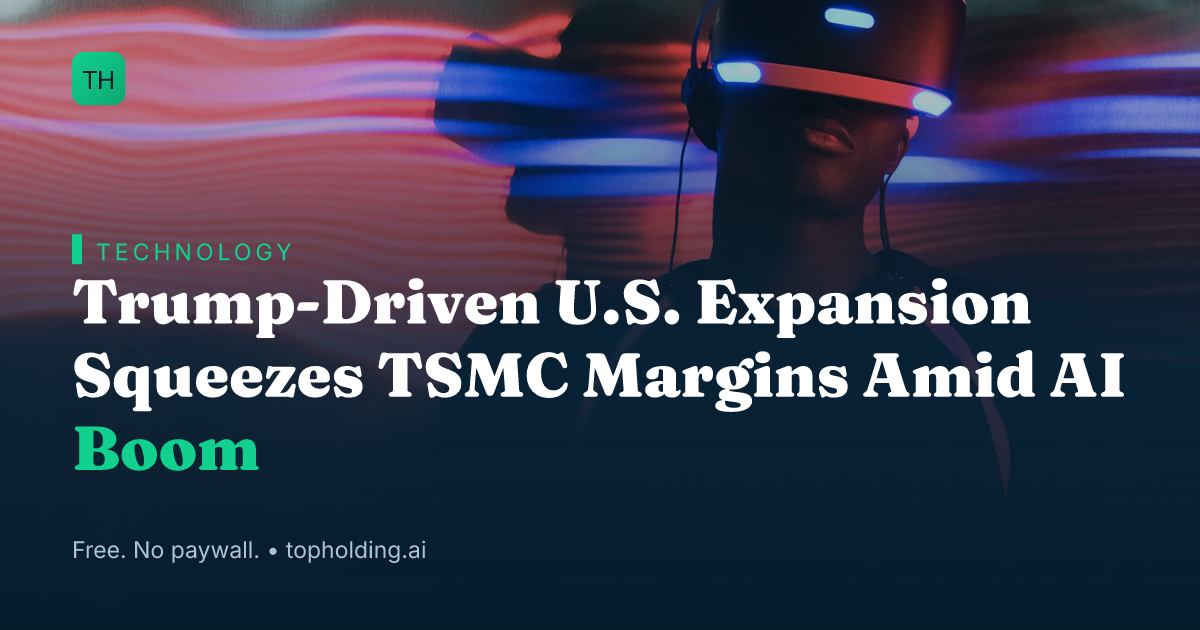 Trump-Driven U.S. Expansion Squeezes TSMC Margins Amid AI Boom