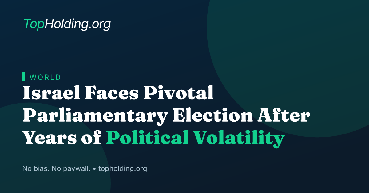 Israel Faces Pivotal Parliamentary Election After Years of Political Volatility