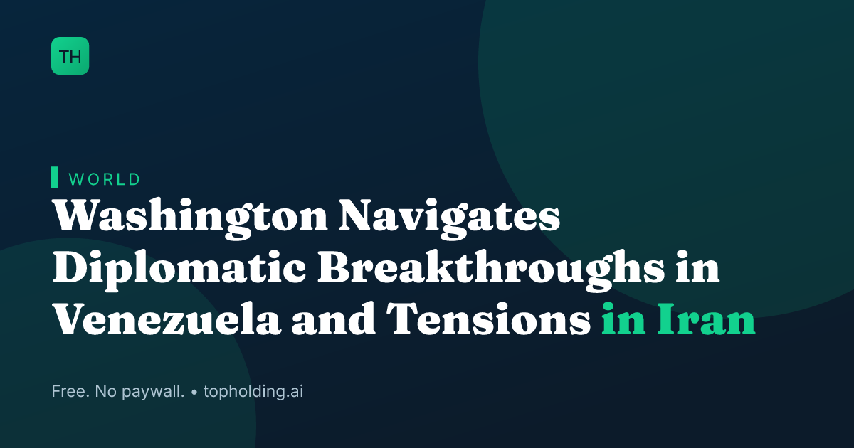 Washington Navigates Diplomatic Breakthroughs in Venezuela and Tensions in Iran