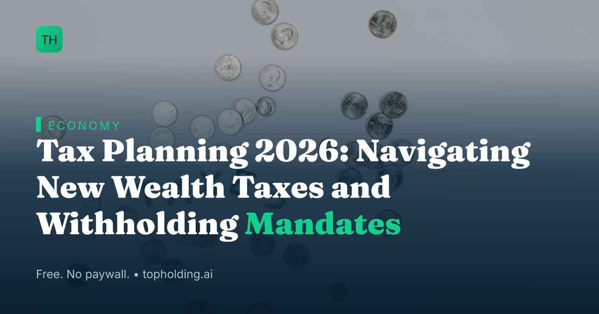 Tax Planning 2026: Navigating New Wealth Taxes and Withholding Mandates