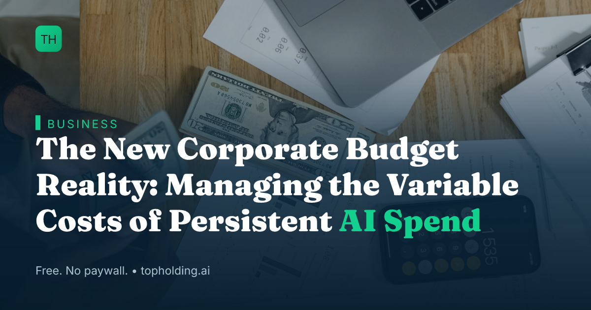 The New Corporate Budget Reality: Managing the Variable Costs of Persistent AI Spend
