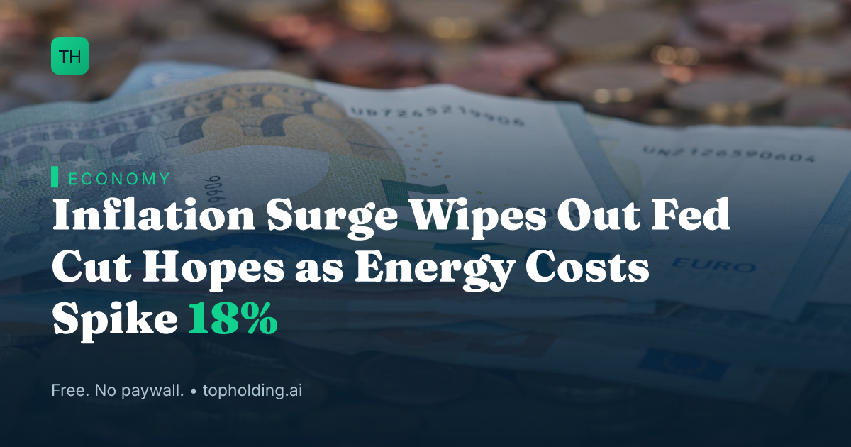 Inflation Surge Wipes Out Fed Cut Hopes as Energy Costs Spike 18%