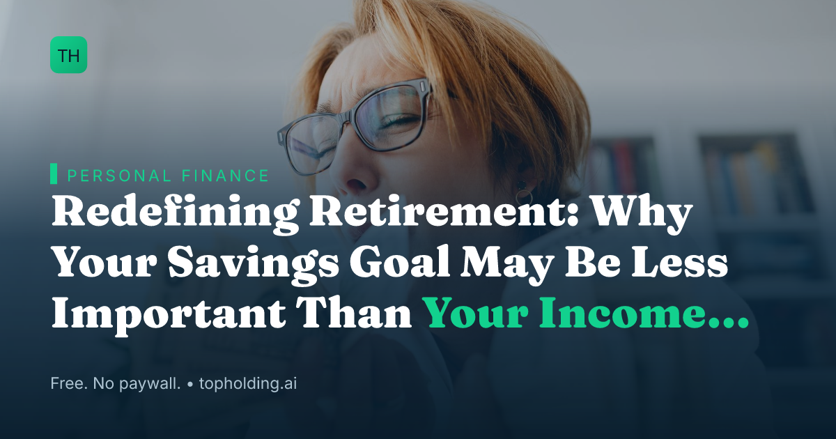 Redefining Retirement: Why Your Savings Goal May Be Less Important Than Your Income Plan