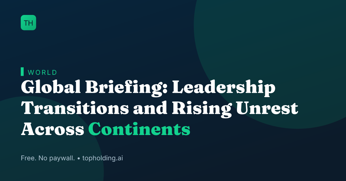 Global Briefing: Leadership Transitions and Rising Unrest Across Continents