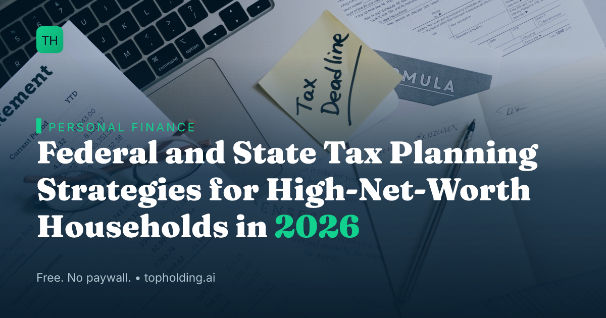 Federal and State Tax Planning Strategies for High-Net-Worth Households in 2026
