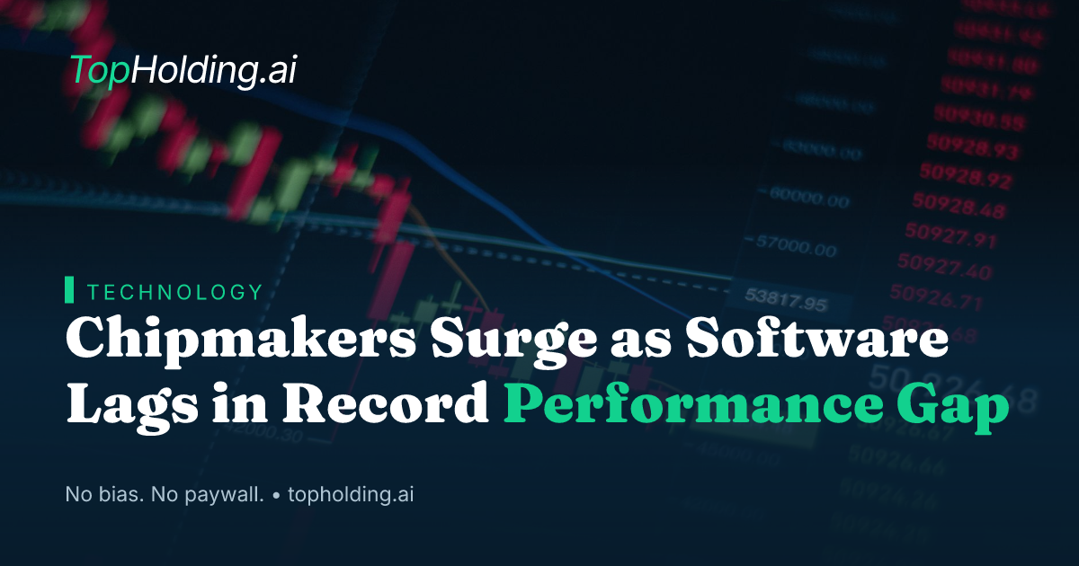 Chipmakers Surge as Software Lags in Record Performance Gap