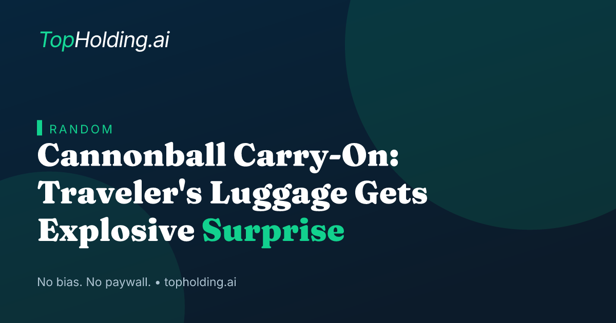 Cannonball Carry-On: Traveler's Luggage Gets Explosive Surprise