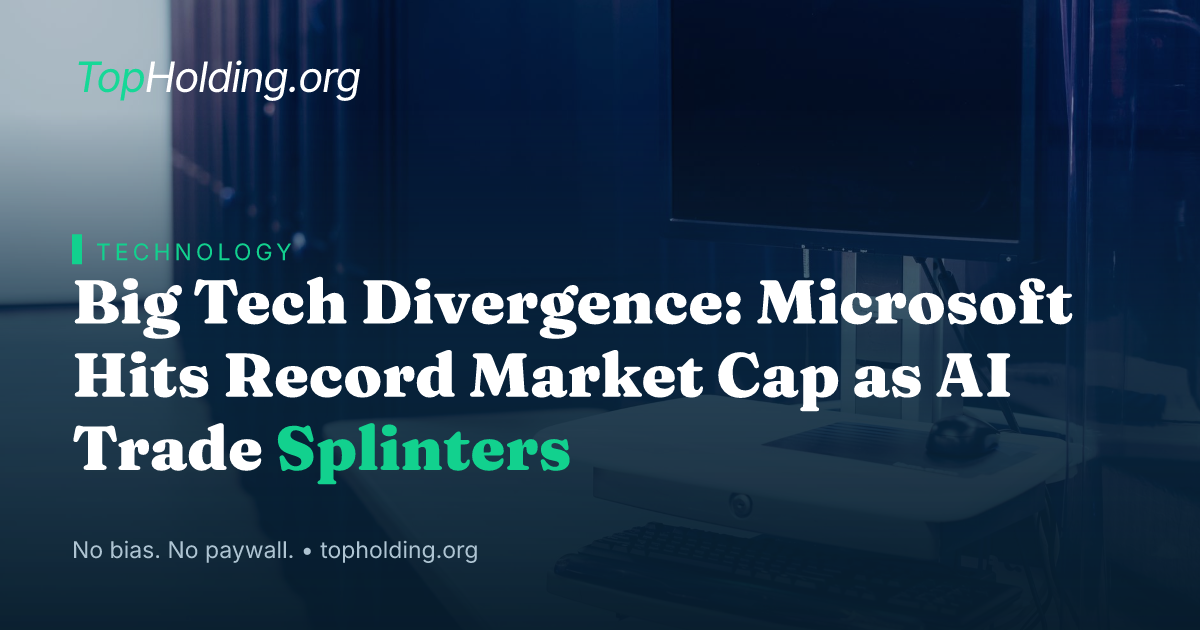 Big Tech Divergence: Microsoft Hits Record Market Cap as AI Trade Splinters