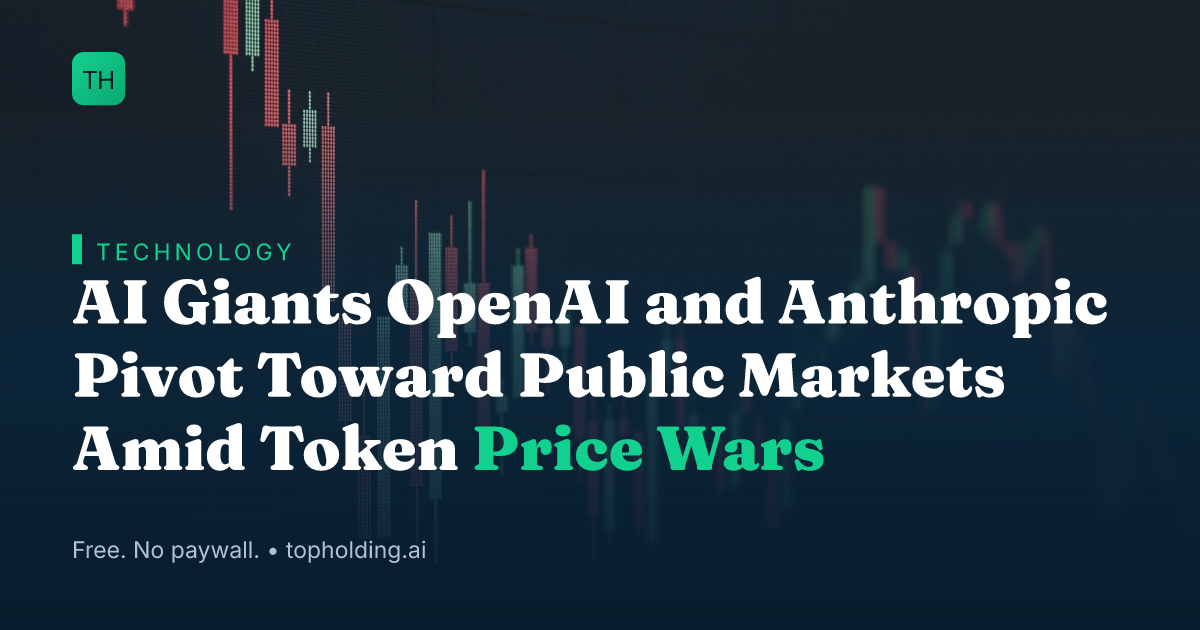 AI Giants OpenAI and Anthropic Pivot Toward Public Markets Amid Token Price Wars
