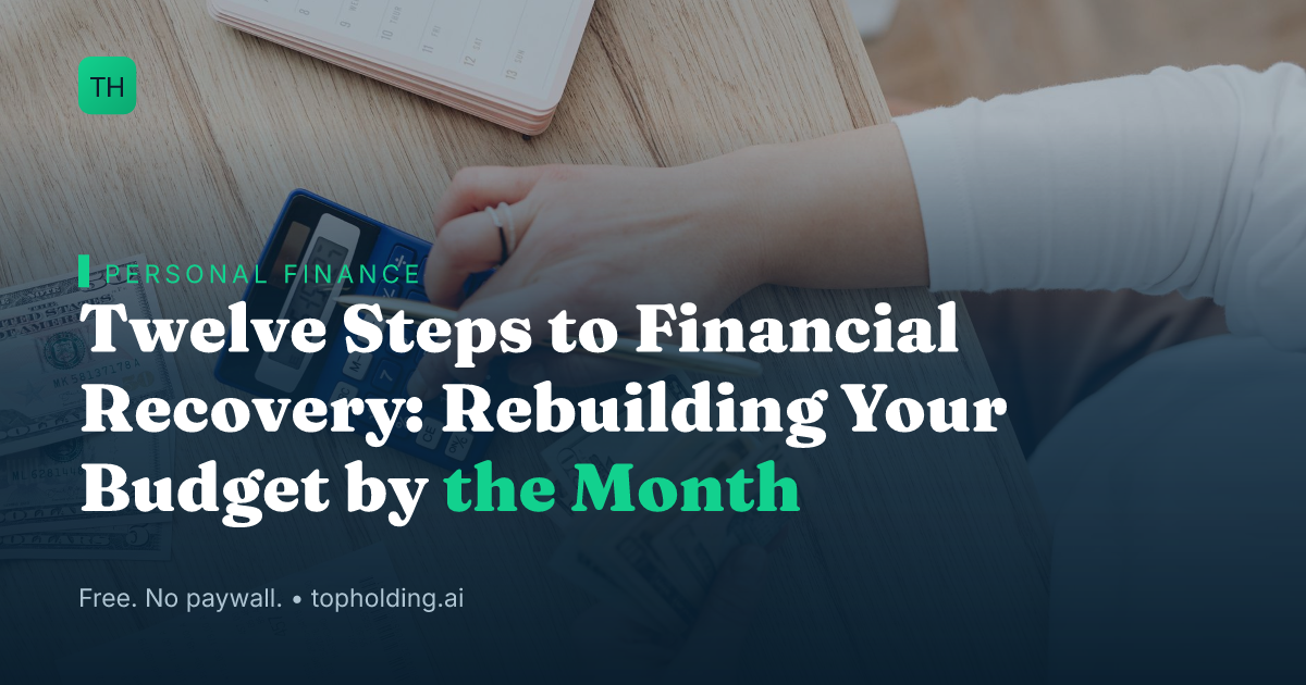 Twelve Steps to Financial Recovery: Rebuilding Your Budget by the Month