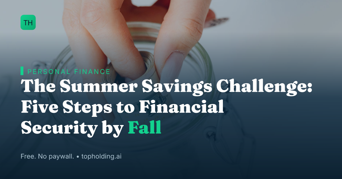 The Summer Savings Challenge: Five Steps to Financial Security by Fall