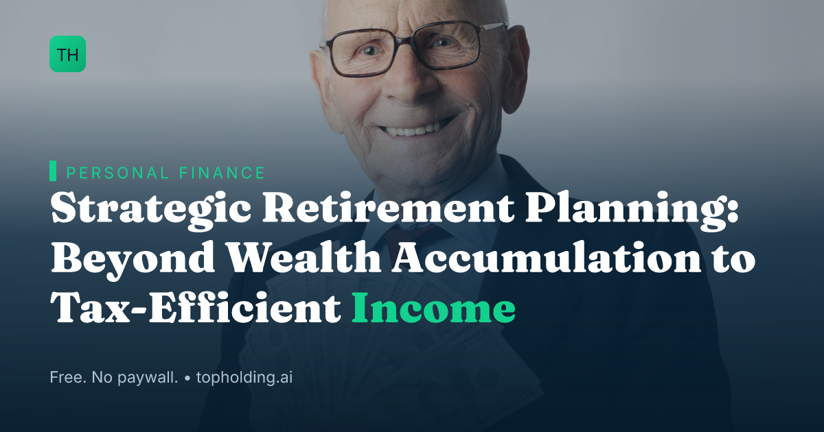 Strategic Retirement Planning: Beyond Wealth Accumulation to Tax-Efficient Income