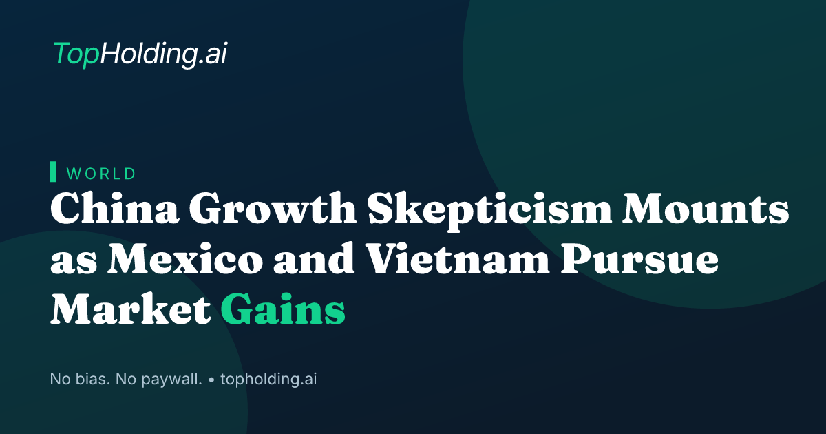 China Growth Skepticism Mounts as Mexico and Vietnam Pursue Market Gains