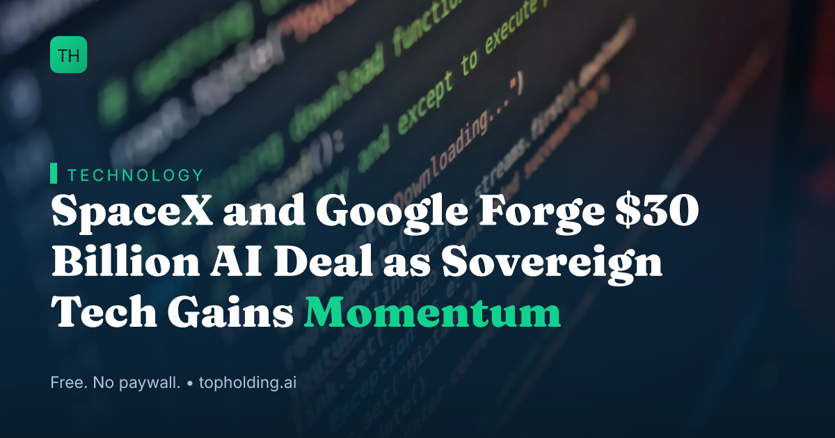 SpaceX and Google Forge $30 Billion AI Deal as Sovereign Tech Gains Momentum