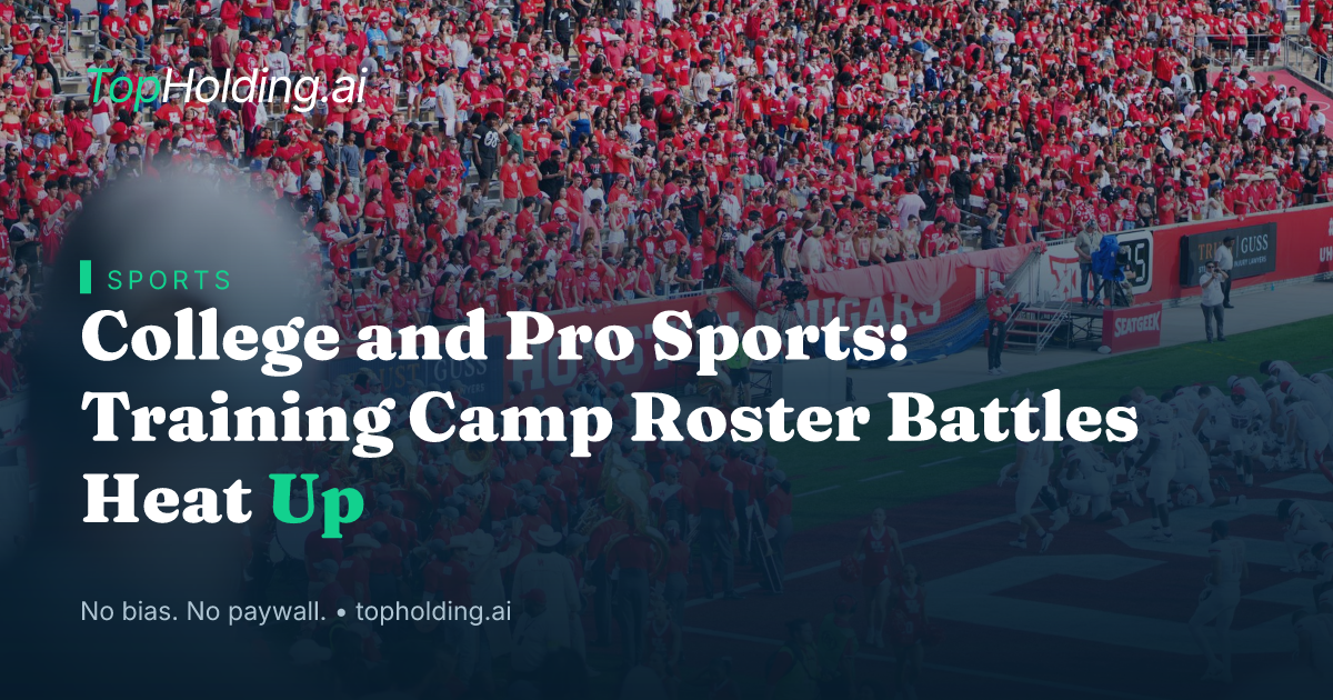 College and Pro Sports: Training Camp Roster Battles Heat Up