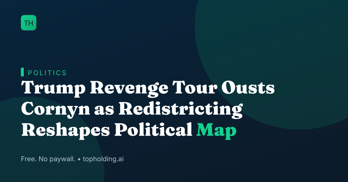 Trump Revenge Tour Ousts Cornyn as Redistricting Reshapes Political Map