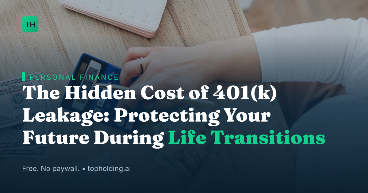 The Hidden Cost of 401(k) Leakage: Protecting Your Future During Life Transitions