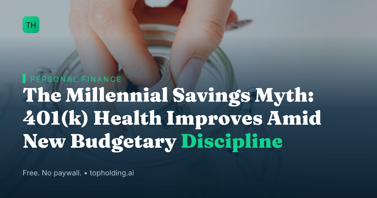 The Millennial Savings Myth: 401(k) Health Improves Amid New Budgetary Discipline