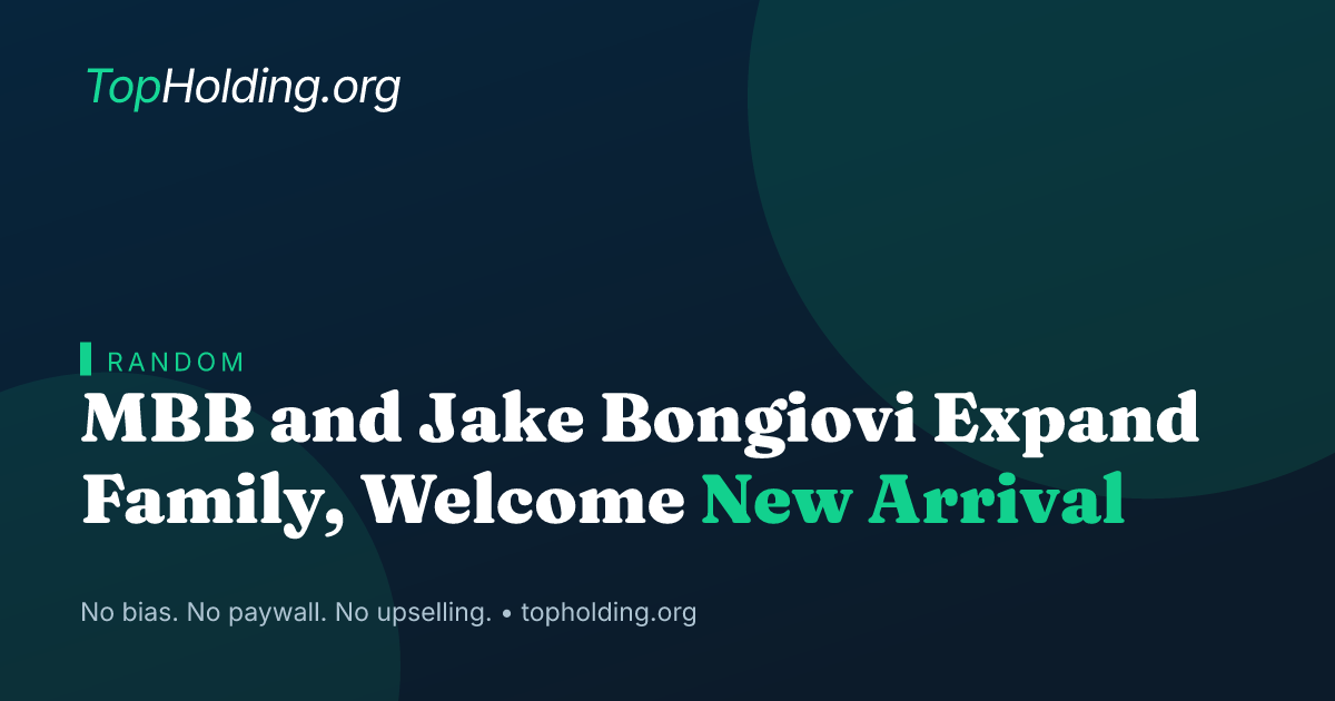 MBB and Jake Bongiovi Expand Family, Welcome New Arrival