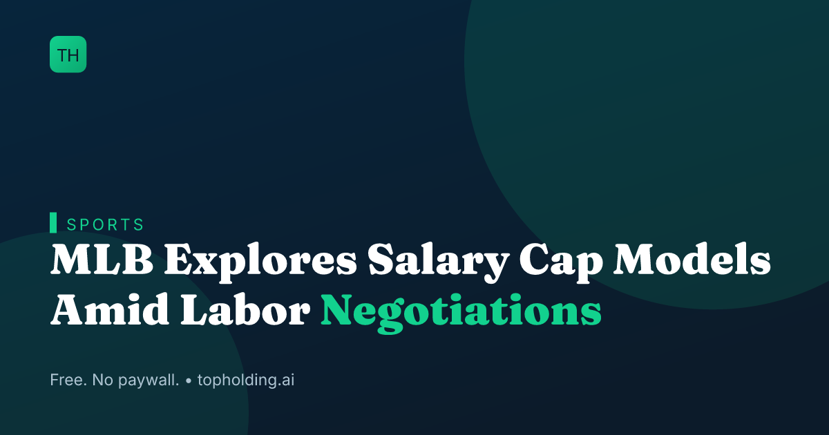 MLB Explores Salary Cap Models Amid Labor Negotiations