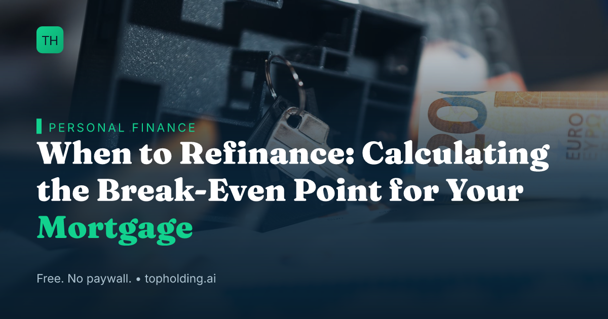 When to Refinance: Calculating the Break-Even Point for Your Mortgage