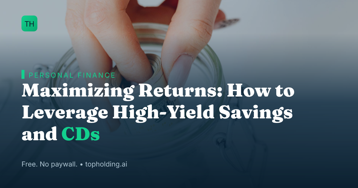 Maximizing Returns: How to Leverage High-Yield Savings and CDs