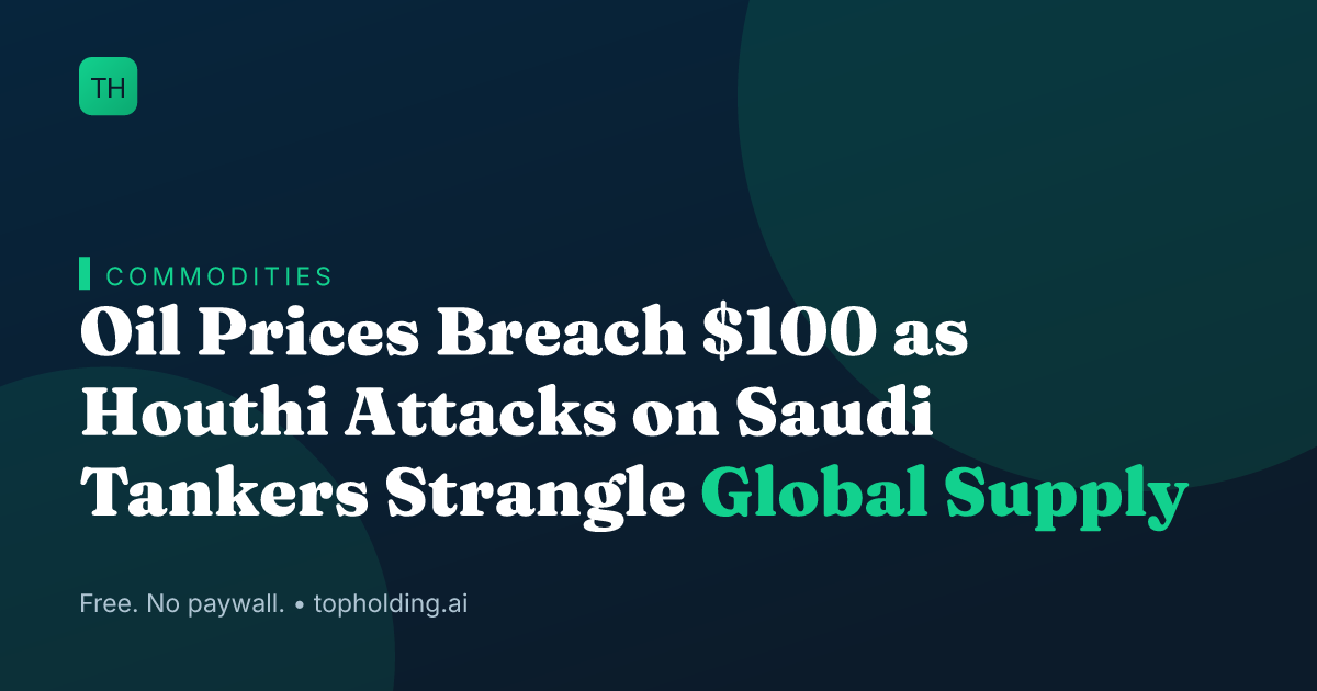 Oil Prices Breach $100 as Houthi Attacks on Saudi Tankers Strangle Global Supply