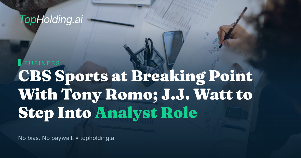 CBS Sports at Breaking Point With Tony Romo; J.J. Watt to Step Into Analyst Role
