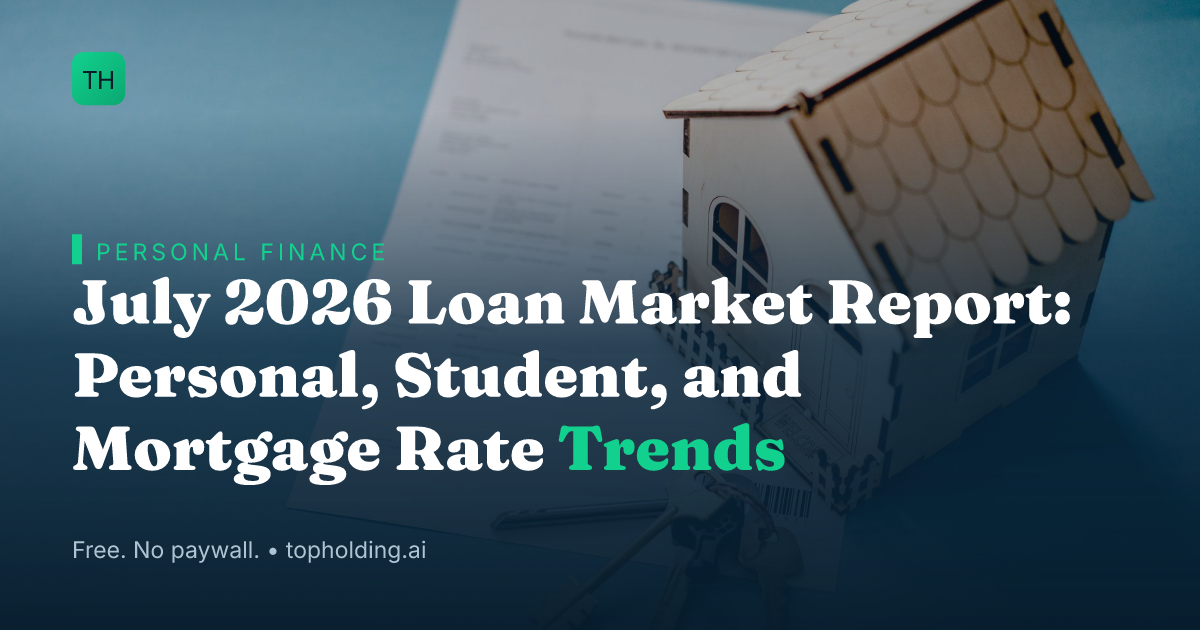 July 2026 Loan Market Report: Personal, Student, and Mortgage Rate Trends