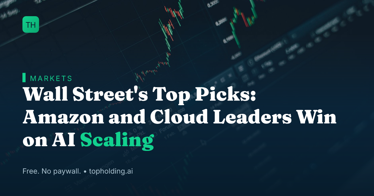 Wall Street's Top Picks: Amazon and Cloud Leaders Win on AI Scaling