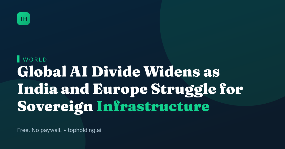 Global AI Divide Widens as India and Europe Struggle for Sovereign Infrastructure