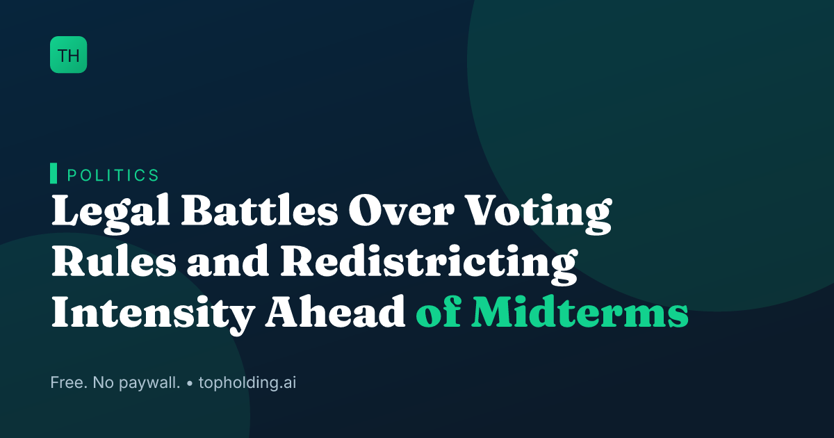 Legal Battles Over Voting Rules and Redistricting Intensity Ahead of Midterms
