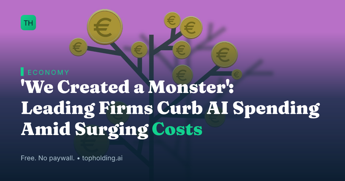 'We Created a Monster': Leading Firms Curb AI Spending Amid Surging Costs