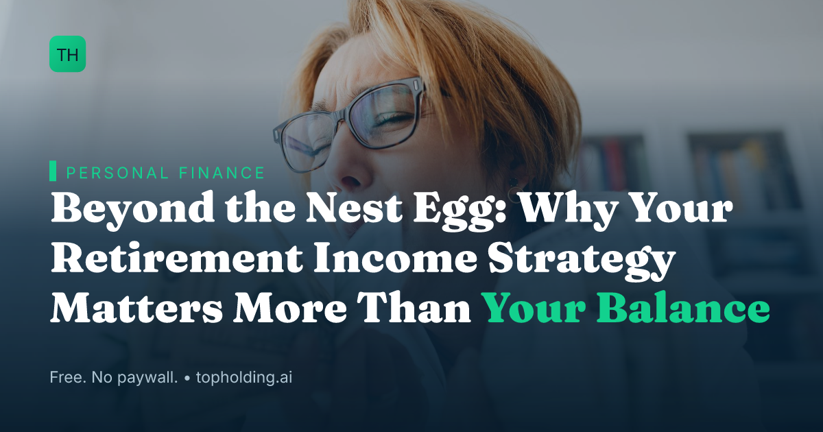 Beyond the Nest Egg: Why Your Retirement Income Strategy Matters More Than Your Balance