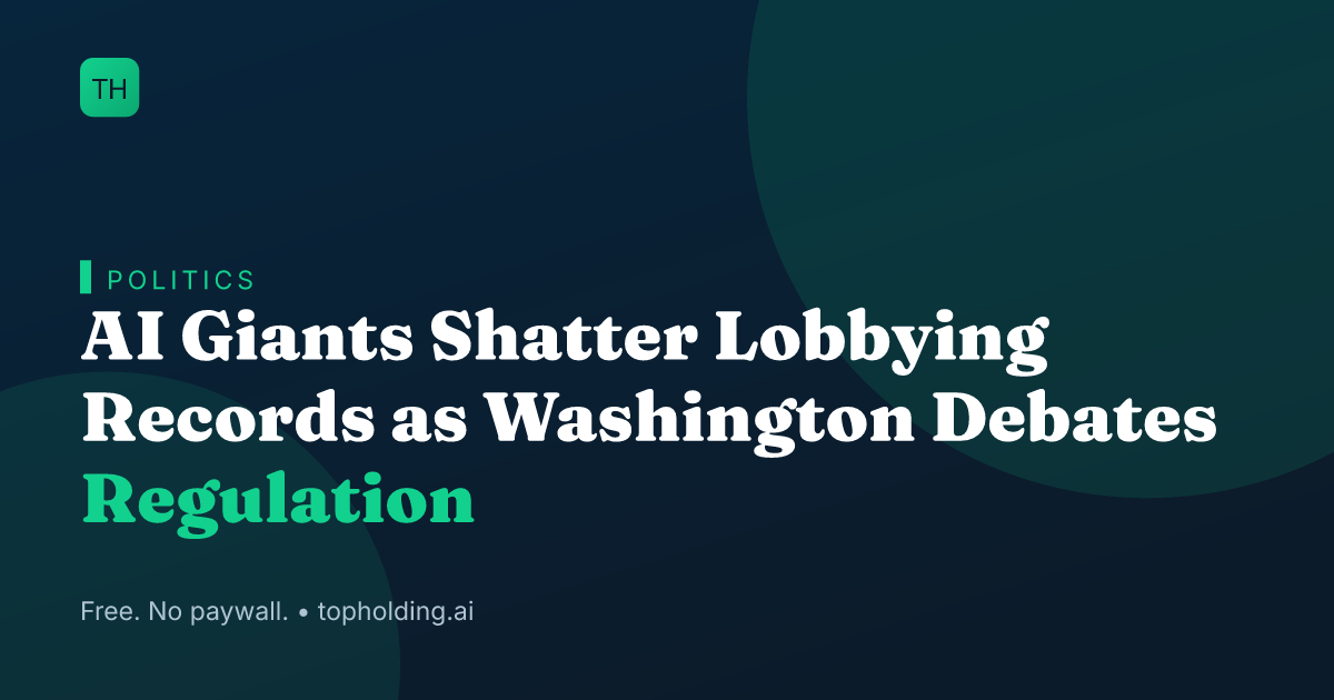 AI Giants Shatter Lobbying Records as Washington Debates Regulation