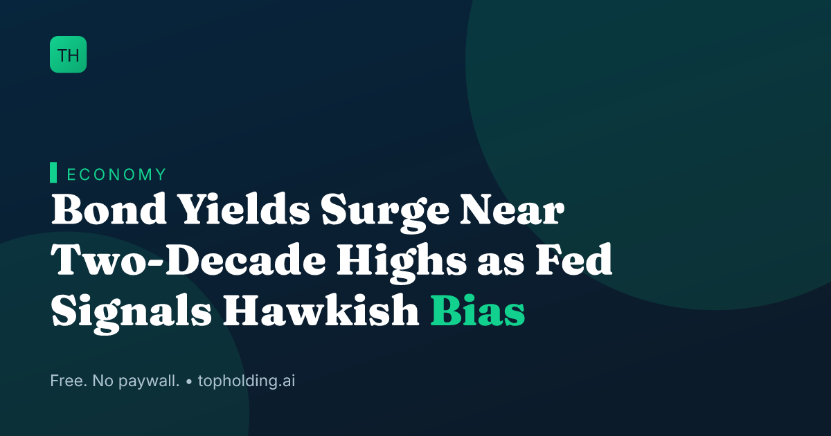 Bond Yields Surge Near Two-Decade Highs as Fed Signals Hawkish Bias