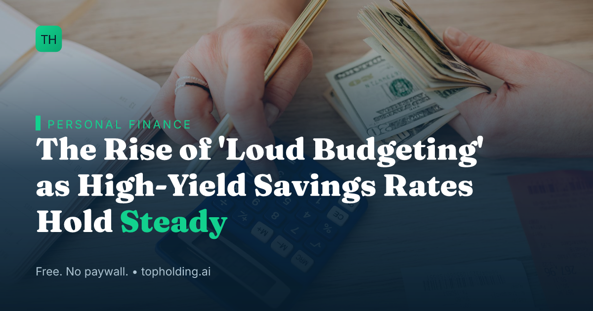The Rise of 'Loud Budgeting' as High-Yield Savings Rates Hold Steady
