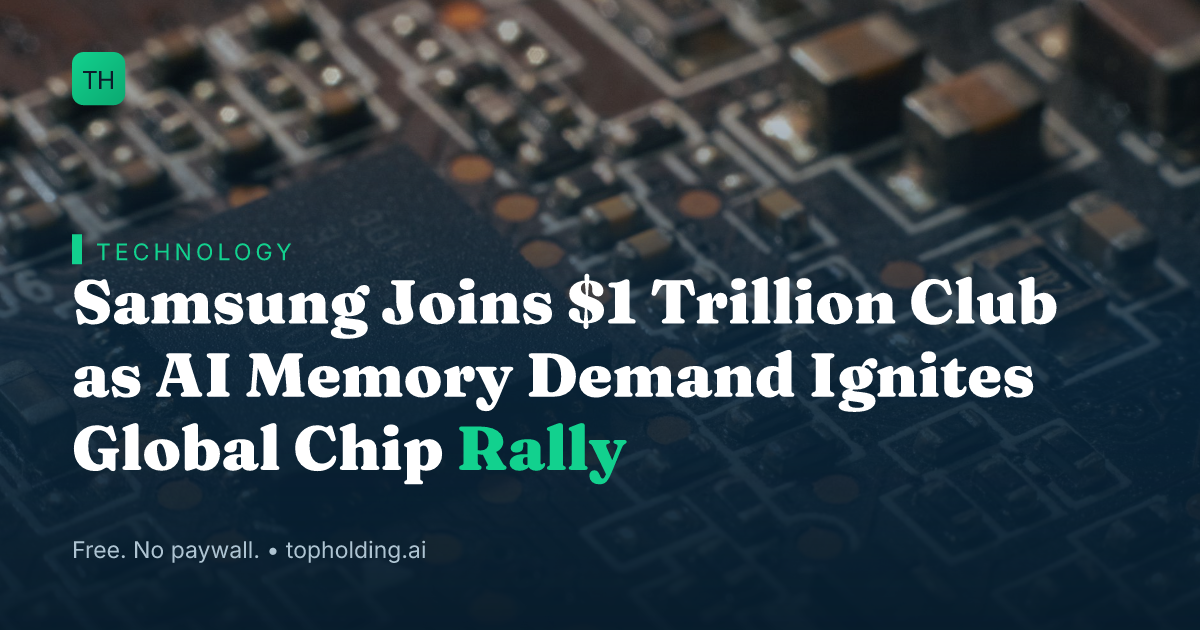 Samsung Joins $1 Trillion Club as AI Memory Demand Ignites Global Chip Rally